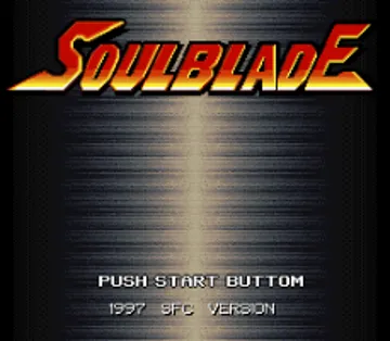 Soul Blade (World) (Unl) (Pirate) screen shot title